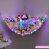 Stuffed Animals Net or Hammock Kids Toy Storage Organizer with LED Light Hanging Corner Stuffed Animals Holder Kids Girls Room Decor (Pack of 1)...