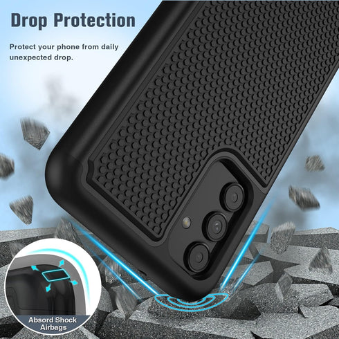 BNIUT for Samsung Galaxy A13 5G Case: Dual Layer Protective Heavy Duty Cell Phone Cover Shockproof Rugged with Non Slip Textured Back - Military P...
