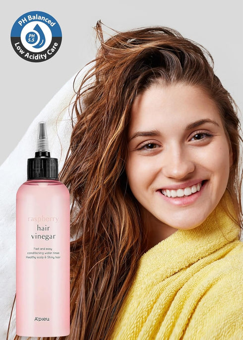 A’PIEU Raspberry Hair Vinegar Rinse 6.76 Fl oz - Scalp Treatment for Balanced pH, Shiny Hair | Clarifies & Encourages Growth | Dandruff & Oil Cont...