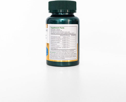 Probiotic 60 Billion CFU | Women, Men, Adults | 7 Probiotic Strains | 60 Vegetarian Capsules | Digestive Intestinal Flora | Balance Bacteria Diges...