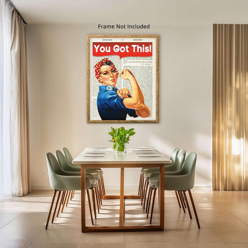 Posterizer 1 pcs-Strong woman, Positive Saying-Motivational & Inspirational Art-Gift for Entrepreneurs-Decor for Home & Office- UNFRAMED Wall Art...