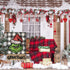 Chritmas Garden Flags for Outdoor,Buffalo Plaid with Small Yard Flag,Seasonal Xmas Decors for Winter Holiday Farmhouse Outside 12x18 Double Sided...