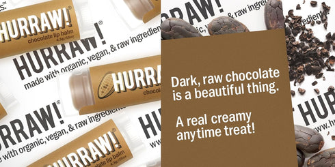 Hurraw! Chocolate Lip Balm, 2 Pack: Organic, Certified Vegan, Cruelty and Gluten Free. Non-GMO, 100% Natural Ingredients. Bee, Shea, Soy and Palm ...