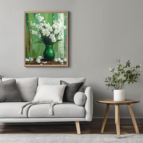 Posterizer 1 pcs-retro inspired oil painting style-delicate flowers in a vase 2-Floral & Botanical Art-Vintage Art-Gift for Art Lovers- unframed w...