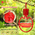ORIENTOOLS Hummingbird Feeders for Outdoors Hanging 9.5 oz Plastic Humming Birds Feeders with Ant Moat friendly to nature and Wild Birds with 4 Fl...