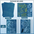 NOVWANG 80 Pcs Cyanotype Paper, High Sensitivity Sun Print Paper Cyanotype Kit with 2 Dedicated Clear Sleeves and 1 Pack Template, Sun Art Paper D...