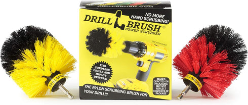 Spin Brush Cleaning Kit - Drill Brush - Concrete, Brick, Fireplace, Stone - Bird Bath - Garden Statuary - Bathroom Accessories - Soap Scum, Hard W...