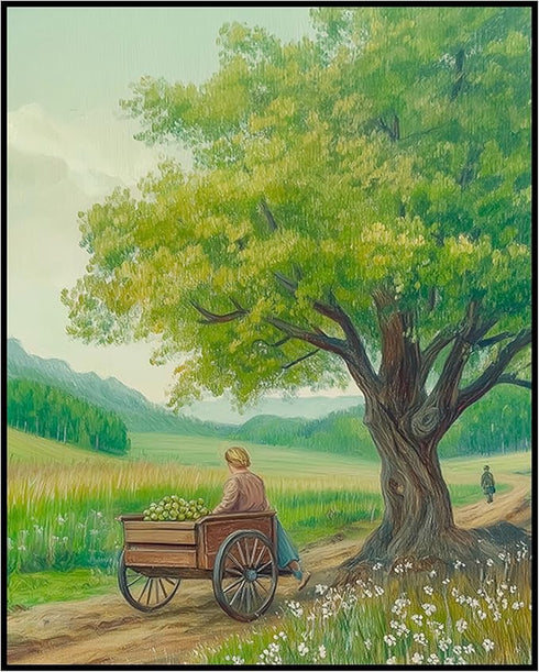 Posterizer 1 pcs-serene countryside scene in oil painting style 4-Collectibles & Fine Art-Landscape & Nature Art- Gift for Men Women Entrepreneur ...