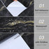 Black and Gold Marble Wallpaper Peel and Stick Glossy Dark Granite Countertops Marble Contact Paper Removable Self Adhesive Wall Paper for Bathroo...
