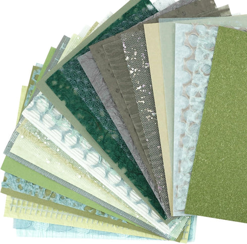 30Pcs Handmade Scrapbook Craft Paper Sheet Textured Morandi A5 Sheet Mesh Fabric Special Paper for Card Making Art Journaling Supplies DIY Materia...
