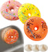 3 Pack Cute Cleaning Sponges Set with Suction Cup, Round Soft Sponge High Efficient Absorbing for Showering, Dishwashing & Cleaning for Household,...