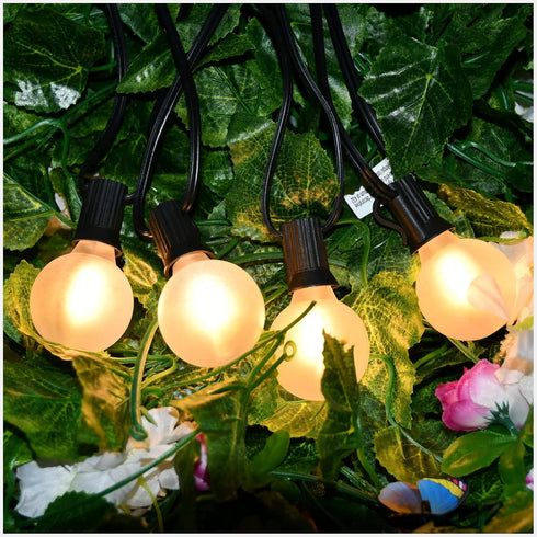 G40 Led Frosted White Replacement Light Bulbs, E12 Led Candelabra Globe Light Bulbs, 1.5 Inch Frosted String Lights Bulbs for Indoor Outdoor, 0.6 ...