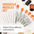VONEEDL 60 PCS Large Eye Sharp Needles - Easy to Thread Big Eye Sewing Needles, Embroidery Needles (6 Sizes)...