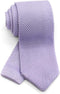 Men's Pointed Knit Tie Necktie Width 2.75 inches Washable Solid Color Lilac Pale Purple...