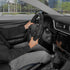 Motor Trend GripDrive Pro Synthetic Leather Auto Car Steering Wheel Cover Black w/ Beige Accent Stitching Comfort Grip - Small 13.5 to 14.5 inch -...