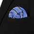 S&W SHLAX&WING Mens Pocket Square Striped Blue Azure Stripes for Business Classic Handkerchiefs...