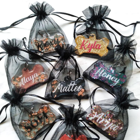 Organza Gift Bags Packs of 50 Drawstrings 4x6 inch Black for Baby Shower,Girl Birthday,Party Favors,Wedding,Bridal Shower,Christmas,Bulk Sheer Fab...