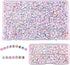 1400Pcs Letter Beads with 400Pcs Number Beads, Round Letter Beads 4x7mm Acrylic Alphabet Beads and Number Beads, Friendship Bracelets Jewelry Maki...