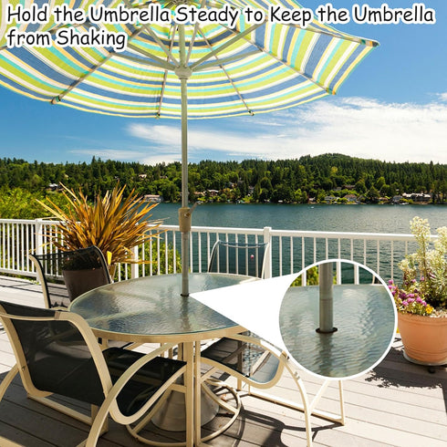4Pcs Patio Table Umbrella Hole Ring Plug, Silicone Pool Umbrella Sleeve Stabilizer Cone Wedge, Umbrella Table Ring Hole Insert for 2-2.5 Inch Tabl...