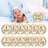 Baby Milestone Cards Wooden Monthly Cards and Infant First, Double Sided Engraved Photo Prop Discs,Gift Set for Baby Shower and Newborn,Come with ...