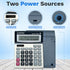 Empire Desk Calculator with Large Key Buttons, 12 Digits, Large Eye-Angled Display, Solar and Battery Powered for Home and Office (Battery Include...