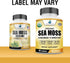 American Standard Supplements Organic Sea Moss, Bladderwrack & Burdock Root Capsules - 1200mg Sea Moss, 1200mg Bladderwrack, 225mg Burdock Root Pe...