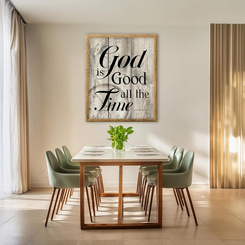 Posterizer 1 pcs-God Is Good All the Time Rustic Bible Verse-Religious Posters-Gifts for Christians - Decor for Home & Office- UNFRAMED Wall Art...