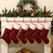 LimBridge Christmas Stockings, 6 Pack 18 inches Buffalo Plaid with Plush Cuff, Classic Stocking Decorations for Whole Family, Red and Black...