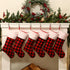 LimBridge Christmas Stockings, 6 Pack 18 inches Buffalo Plaid with Plush Cuff, Classic Stocking Decorations for Whole Family, Red and Black...