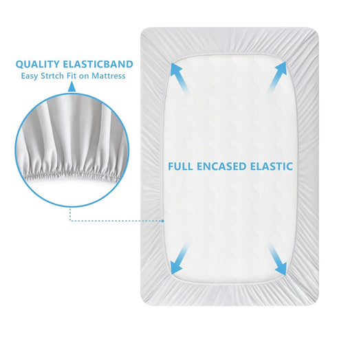 TILLYOU Mini Crib Fitted Sheets 2 Pack - Soft Jersey Knit Microfiber Playpen Bedding Sheet for Baby, Portable Mini Pack n Play Sheet, Machine Wash...