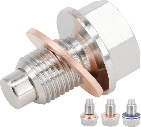 1PC M12x1.25 Stainless Steel Magnetic Engine Oil Drain Plug Fit Toyota Corolla 4Runner Camry Highlander Prius RAV4 Sienna Tacoma Venza Yaris Lexus...
