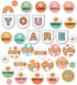 Boho Groovy Affirmation Station Bulletin Board Set Retro Motivational Inspirational Paper Cutouts with Glue Points Positive Bulletin Board Decor f...