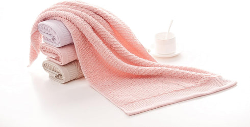 Decorative Cotton Hand Towels for Bathroom Clearance with Hanging Loops(Pink, 2-Pack, 14" x 29")...