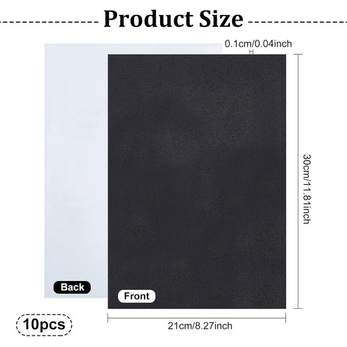 BENECREAT 10PCS 1mm Thick Self-Adhesive Foam Sheet 8.3x11.8 Insulation Foam for Halloween Decor, Containers and Furniture Protection, Black...