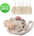 5 pack Cotton String Shopping Bags Reusable Washable Grocery Mesh Bags Organizer for Grocery Shopping Produce Net Bags with Longhandle for Fruit V...