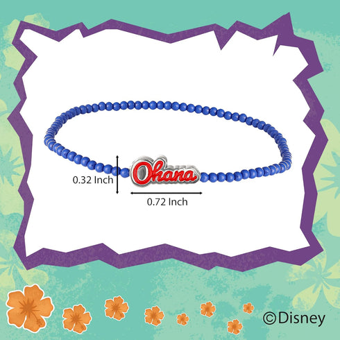 Disney Womens Stitch Anklets 2-Pair Set Official License, Ohana Anklet and Stitch Ankle Bracelet, Stitch Jewelry...
