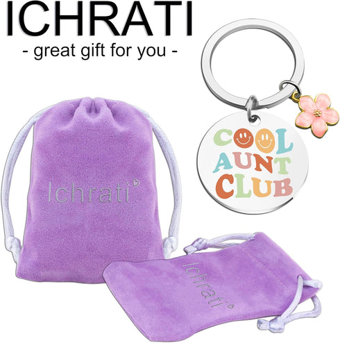 Aunt Birthday Gifts from Niece Nephew Cute Key Chains Women Gifts for Aunt Best Aunt Ever Gift Auntie Birthday Present Ideas Cool Aunt Club Keycha...