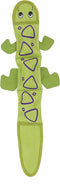 Outward Hound Fire Biterz Green Lizard Plush Firehose Material Interactive Dog Toy, Large...
