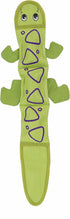 Outward Hound Fire Biterz Green Lizard Plush Firehose Material Interactive Dog Toy, Large...