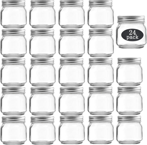 TANGLONG Mason Jars 8 oz Set of 24, Small Glass Jars with Lids For Spice, Jelly, Jam, Honey, Pickles, Wedding Shower Favors...