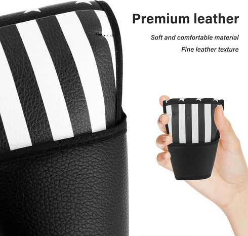 American Flag Car Gear Shift Cover,Leather Gear Shifter Cover for Car Decorations,Universal Stylish Stick Shift Cover Car Accessories Interior for...