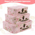 Set of 3 Paperboard Suitcases Storage Box Storage Gift Boxes With Lids for Photo Storage Home Decoration, Wedding, Birthday, Anniversary and New Y...
