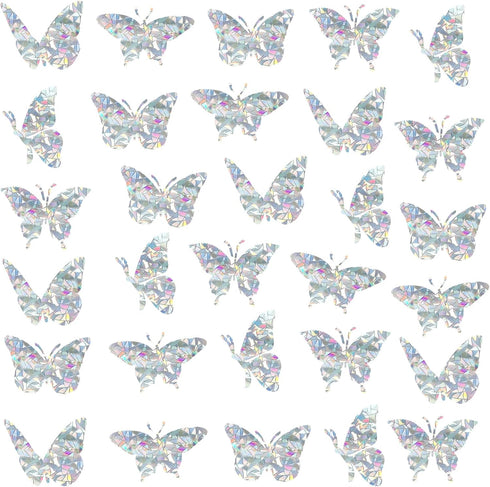 Butterfly Static Window Clings Anti Collision Window Decals for Bird Strikes, Glass Alert Stickers, Stop Birds Flying into Windows, Set of 30...