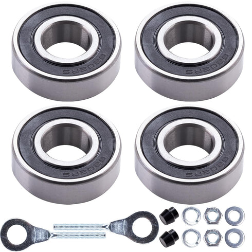 Mini Bike Front Rear Wheel Bearing Set fit for Coleman CT200U BT200X CT200U-EX Baja Warrior Heat Massimo MB165 MB200 196cc 200cc 6.5hp Powersports...