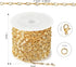Kyutong 32.8 Feet Gold Plated Stainless Steel Chain for Jewelry Making Thin Embossed Lip Chain Link Necklace Making Supplies with Lobster Clasps J...