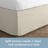 Today’s Home Classic Tailored Bed Skirt Dust Ruffle, Cotton Blend Design, 14" Drop Length, Queen, Ivory...