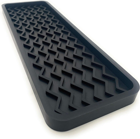 Happitasa Silicone Kitchen Sink Organizer Tray, Sponge Holder and Countertop Protector | Bathroom and Kitchen Soap Dish and Dispenser Tray (Black,...