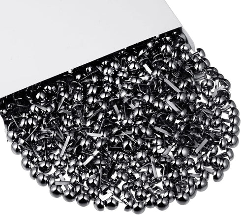 Hotop 500 Pcs Brads for Paper Crafts Metal Round Brass Paper Fasteners for Craft Art Crafting School DIY Supplies(0.3 x 0.6 Inch,Black)...