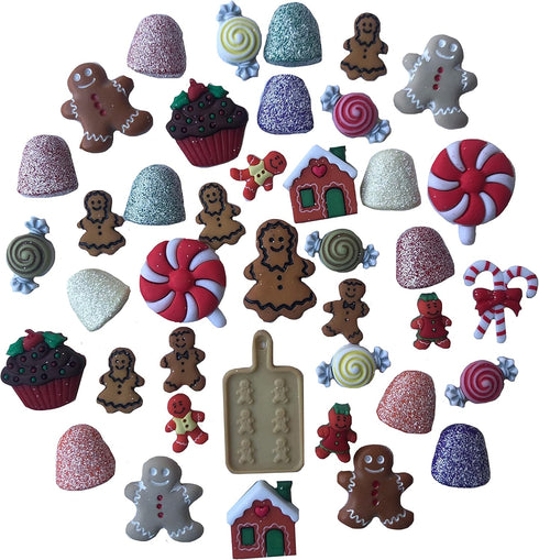 Buttons Galore Gingerbread Super Value Pack Craft Buttons, Brown 50 Pack...