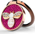 YINHEXI Phone Ring Holder Finger Kickstand, Cell Phone Ring Holder Finger Grip 360 Degree Rotation, with Crystal Stone Enamel Bee (Rose Red)...